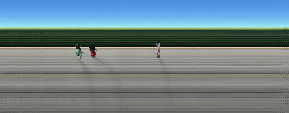 My kids running, at 240 fps